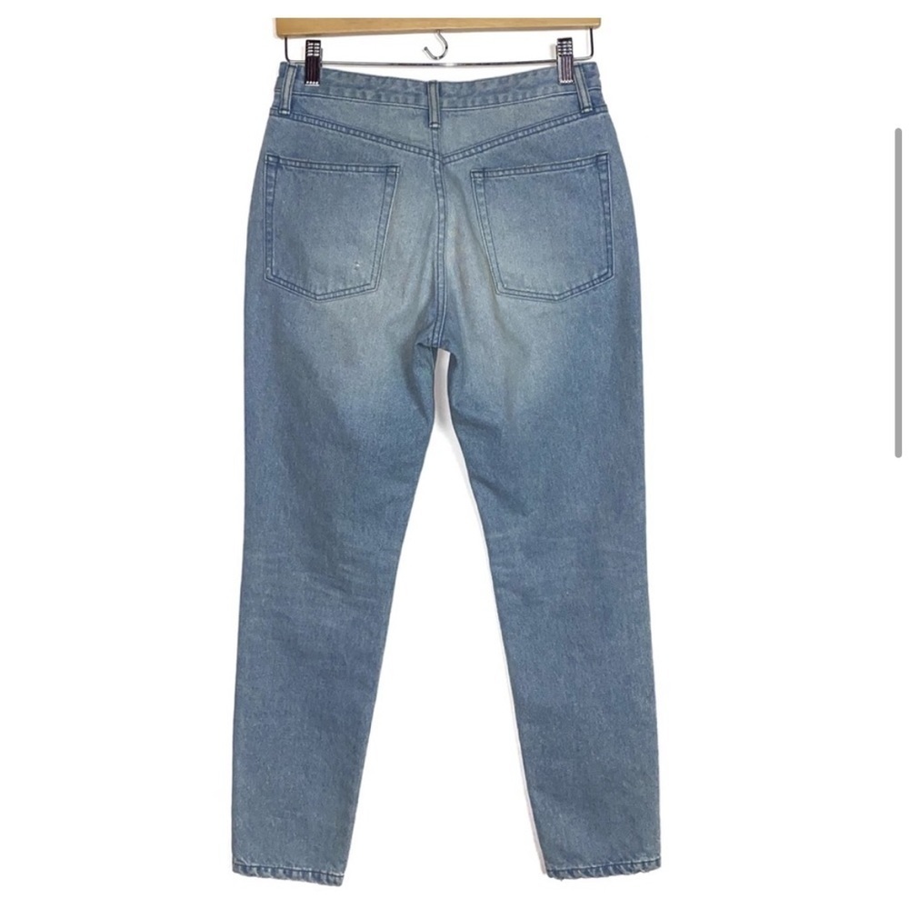 New John Elliot Charlotte Solar Indigo Slim Distressed High Rise Jeans 27 — image 3 of 8